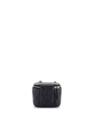 Chanel Classic Vanity Case with Chain Quilted Caviar Mini (view 2)
