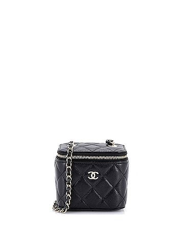 Chanel Classic Vanity Case with Chain Quilted Caviar Mini (view 1)