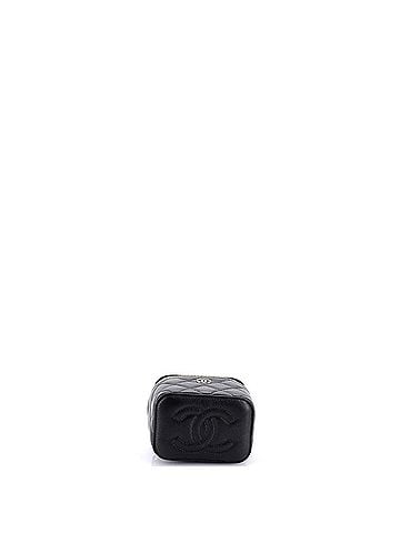 Chanel Classic Vanity Case with Chain Quilted Caviar Mini (view 2)