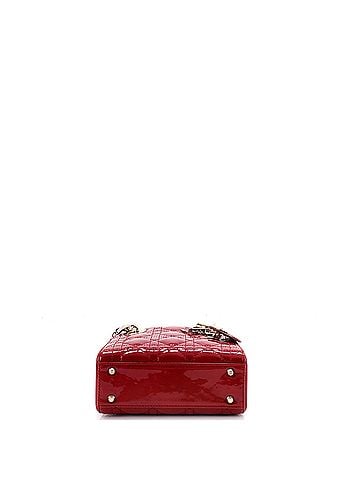 Christian Dior Lady Dior Chain Bag Cannage Quilt Patent Mini (view 2)