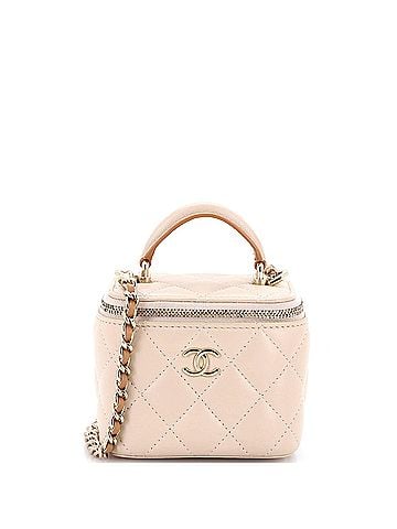 Chanel Classic Top Handle Vanity Case with Chain Quilted Lambskin Mini (view 1)