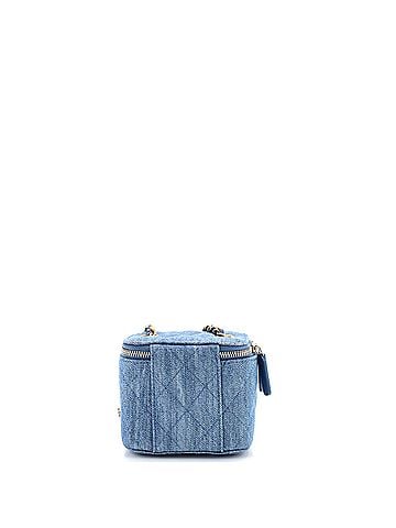 Chanel Pearl Crush Vanity Case with Chain Quilted Denim Mini (view 2)