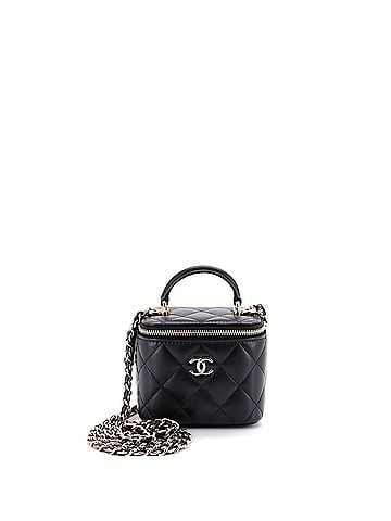 Chanel Classic Top Handle Vanity Case with Chain Quilted Lambskin Mini (view 1)
