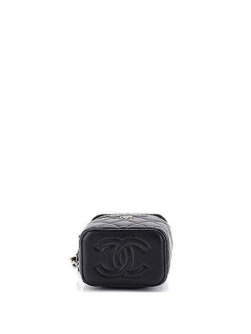 Chanel Classic Vanity Case with Chain Quilted Caviar Mini (view 2)