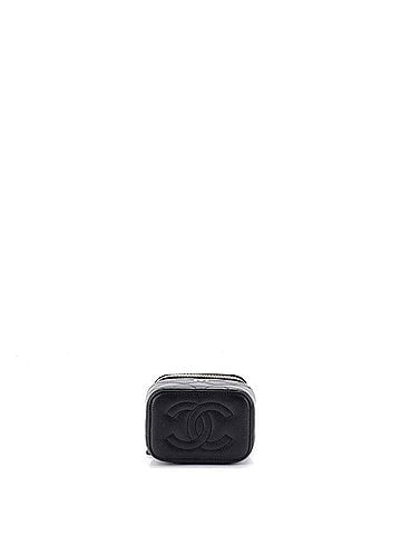 Chanel Classic Vanity Case with Chain Quilted Caviar Mini (view 2)