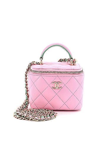 Chanel Classic Top Handle Vanity Case with Chain Quilted Lambskin Mini (view 1)