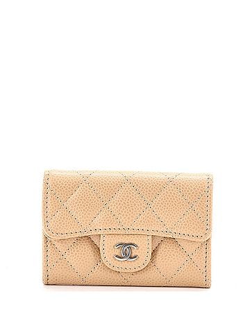 Chanel Classic Flap Card Case Quilted Caviar (view 1)