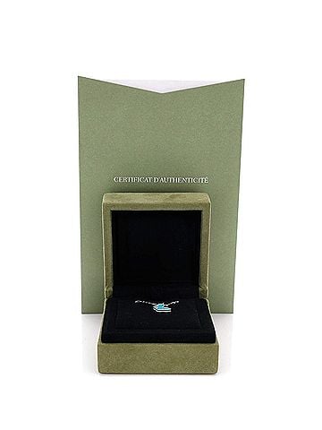 Van Cleef & Arpels Sweet Alhambra Butterfly Pendant Necklace 18K White Gold with Turquoise (view 2)