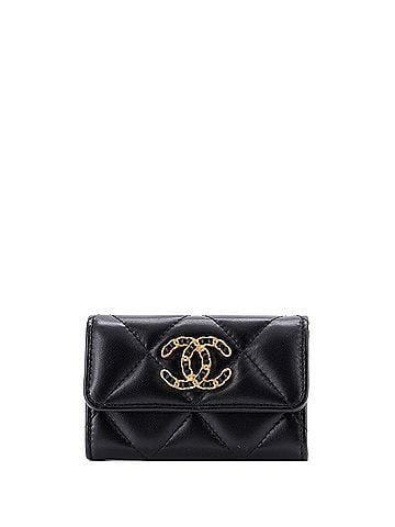 Chanel 19 Flap Card Case Quilted Leather (view 1)