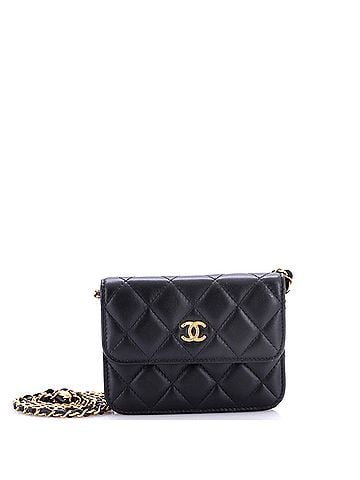 Chanel Pearl Crush Flap Clutch with Chain Quilted Lambskin Mini (view 1)