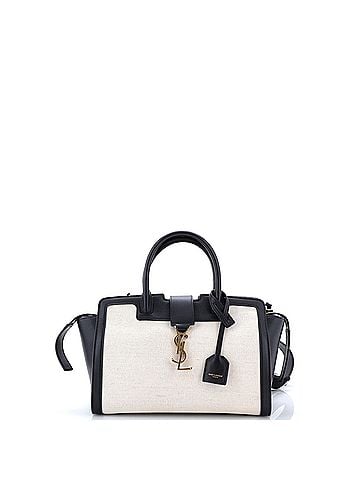 Saint Laurent Monogram Cabas Downtown Leather and Canvas Baby (view 1)