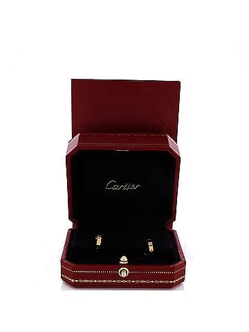 Cartier Love Hoop Earrings 18K Yellow Gold Small (view 2)