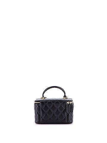 Chanel Classic Top Handle Vanity Case with Chain Quilted Lambskin Small (view 2)