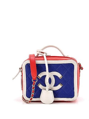 Chanel Filigree Vanity Case Quilted Caviar Small (view 1)