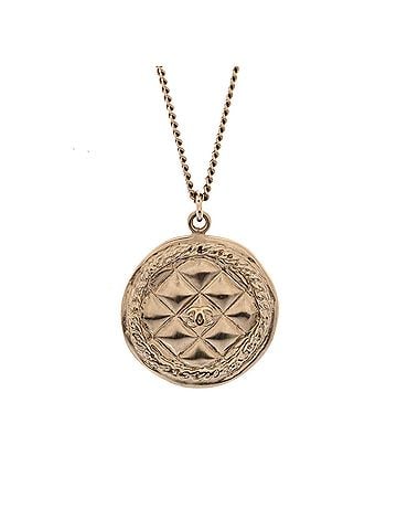 Chanel CC Medallion Quilted Pendant Necklace Metal (view 1)