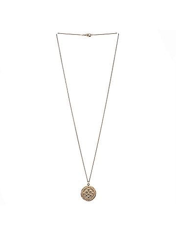 Chanel CC Medallion Quilted Pendant Necklace Metal (view 2)