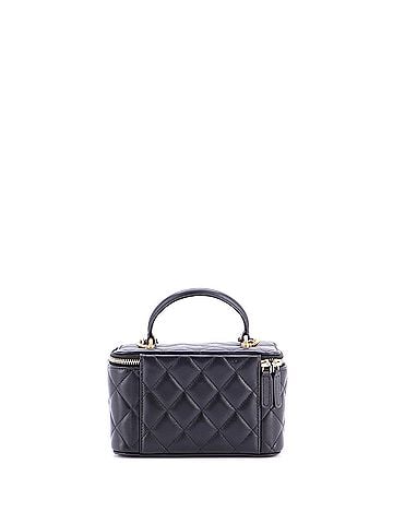 Chanel Classic Top Handle Vanity Case with Chain Quilted Lambskin Small (view 2)