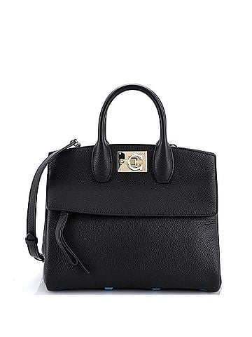 Salvatore Ferragamo Studio Satchel Leather Medium (view 1)