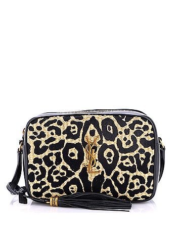 Saint Laurent Lou Camera Bag Printed Raffia Small (view 1)