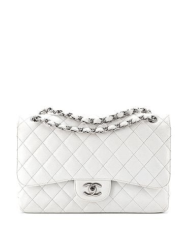 Chanel Vintage Classic Double Flap Bag Quilted Caviar Jumbo (view 1)