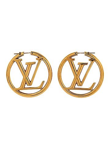 Louis Vuitton Louise Hoop Earrings Metal GM (view 1)