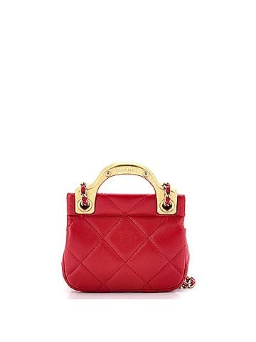 Chanel Lady Handle Flap Card Holder on Chain Quilted Calfskin (view 2)