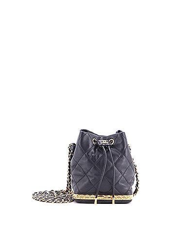 Chanel Lock Frame Bucket Bag with Chain Quilted Lambskin Small (view 1)