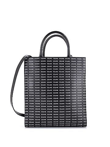 Céline Vertical Cabas Tote All Over Logo Print Leather Small (view 1)