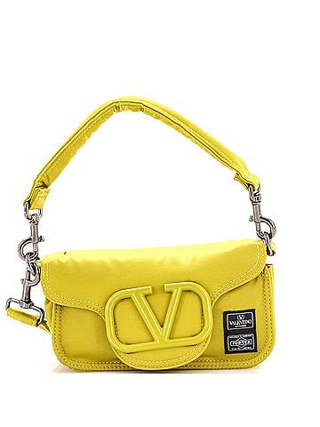 Valentino Garavani X PORTER VLogo Loco Flap Shoulder Bag Technical Fabric Small (view 1)