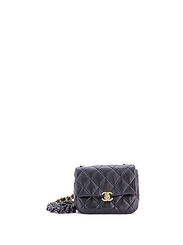 Chanel Lacquered Metal CC Flap Bag Quilted Lambskin Mini (view 1)