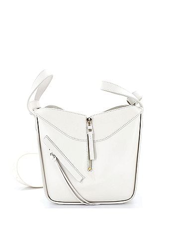 Loewe Monochrome Hammock Bag Leather with Logo Jacquard Strap Compact (view 1)