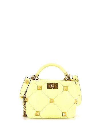 Valentino Garavani Roman Stud Top Handle Bag Quilted Leather Small (view 1)