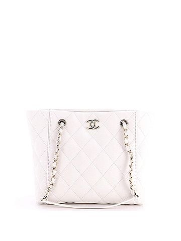 Chanel CC Daily Shopper Chain Tote Quilted Caviar Small (view 1)
