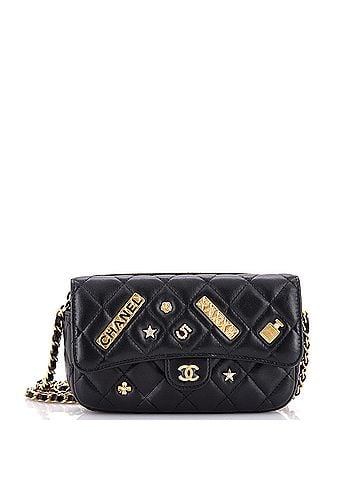 Chanel Lucky Charms Classic Flap Phone Holder with Chain Quilted Lambskin (view 1)
