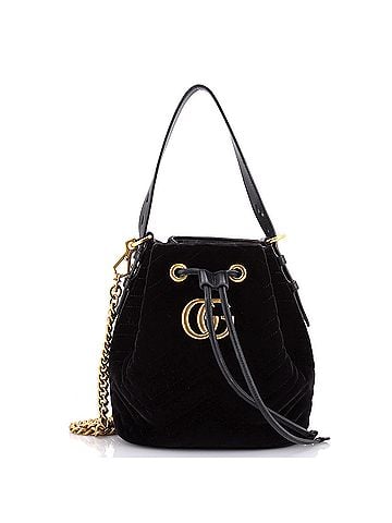 Gucci GG Marmont Bucket Bag Matelasse Velvet Small (view 1)