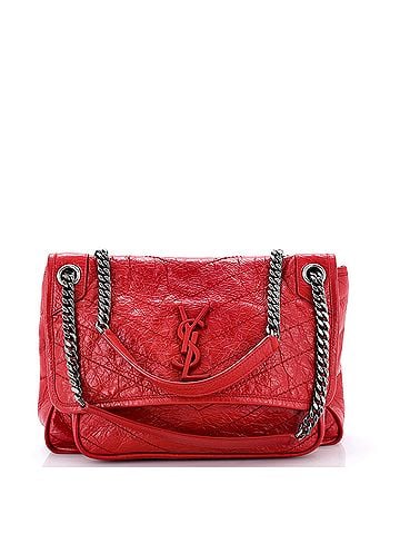 Saint Laurent Niki Chain Flap Bag Matelasse Chevron Leather Medium (view 1)