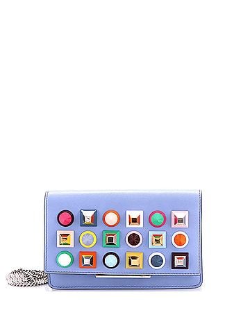 Fendi Tube Wallet On Chain Studded Leather (view 1)