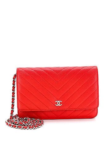 Chanel Wallet on Chain Chevron Caviar (view 1)