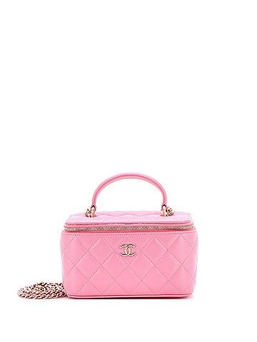 Chanel Classic Top Handle Vanity Case with Chain Quilted Lambskin Small (view 1)