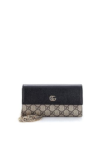 Gucci GG Marmont Continental Chain Wallet GG Coated Canvas and Leather (view 1)