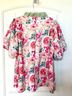 Haptics 100% Polyester Floral Pink Green Short Sleeve Blouse Size L - photo 4