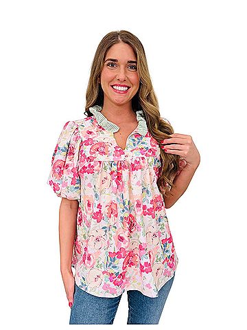 Haptics Short Sleeve Blouse (view 1)
