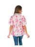 Haptics 100% Polyester Floral Pink Green Short Sleeve Blouse Size L - photo 2