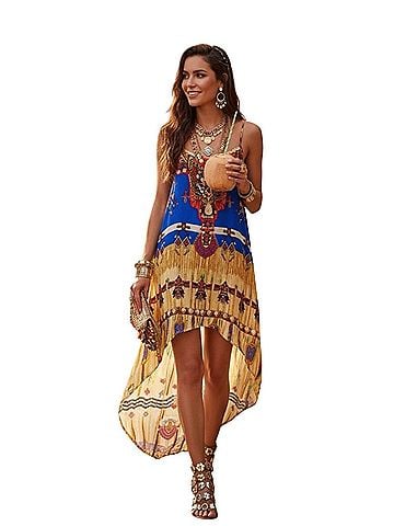 Shahida Parides Navajo Cami Hi Lo Dress in Pottery  Cocktail Dress (view 1)