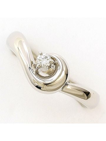 Unbranded PT900 Platinum Ring with 0.05ct Diamond, Total Weight 3.2g, Like New Condition. (view 1)