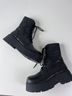 UNIF 100% Leather 100% Polyester Black Boots Size 10 - photo 4