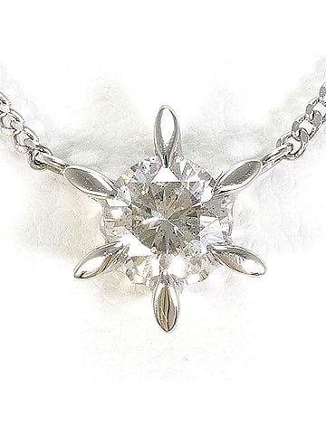 Unbranded PT850 Platinum Necklace with 0.35ct Diamond (I1 clarity), Certificate of Authenticity, Total Weight 2.4g, 41cm Length, Like New Condition. (view 1)