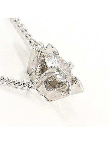 Unbranded PT850 Platinum Necklace with 0.35ct Diamond (I1 clarity), Certificate of Authenticity, Total Weight 2.4g, 41cm Length, Like New Condition. (view 2)