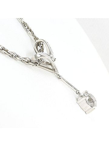 Unbranded PT900 Platinum / PT850 Necklace with 1.743ct Diamonds and 0.11ct Diamonds, Certificate of Authenticity Included, Total Weight 13.5g, 50cm Length, Like New Condition. (view 2)