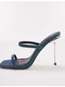 Topshop 100% Acrylic Color Block Blue Green Heels Size 6 - photo 5